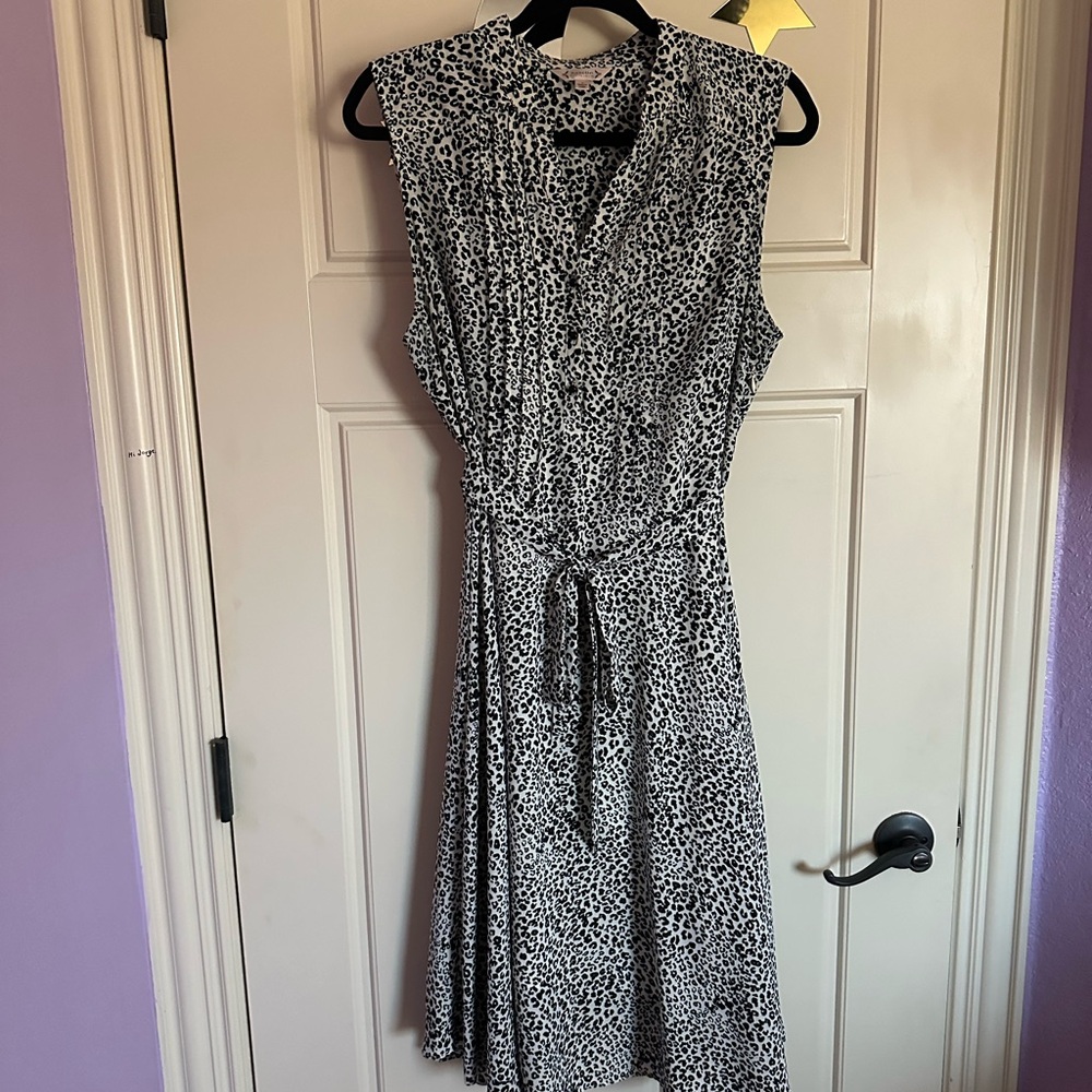 Nanette Lepore Black and White Midi Dress